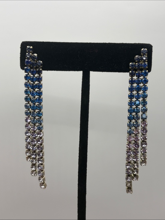 LOFT Jewelry - Loft Blue/Clear Rhinestone Ombré Linear Drop Earrings